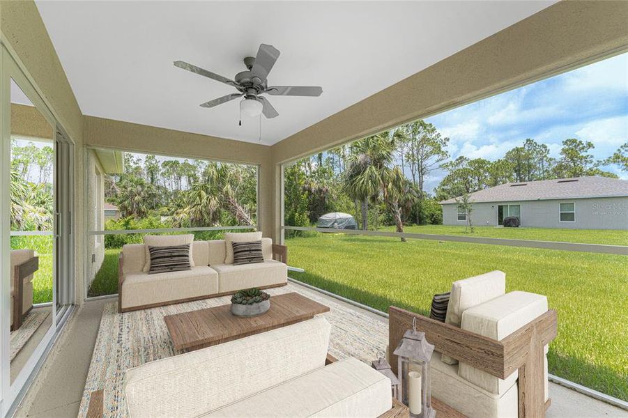 Exterior details and patio area of a home in , North Port (Image 24). Exterior details and patio area of a home in , North Port (Image 24).