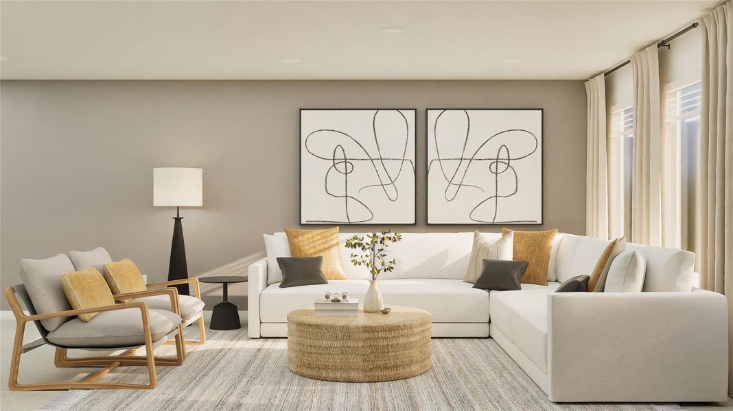 Furnished interior view inside a new home in River Bridge Ranch, San Marcos (Image 33).