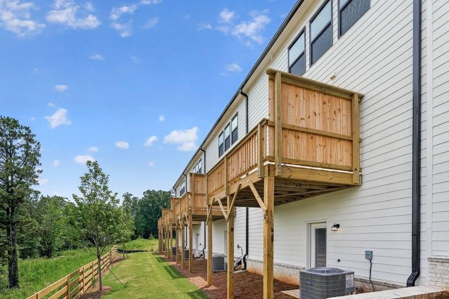 Exterior details and patio area of a home in Rosewood Farm, Lawrenceville (Image 25).