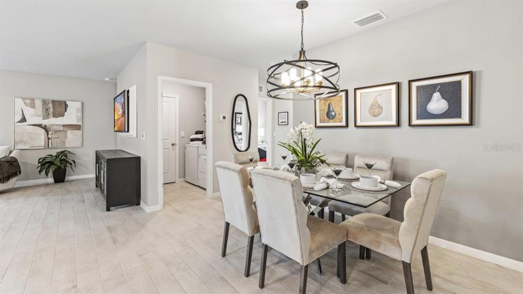 Furnished interior view inside a new home in Coral Lakes - Tradition & Express, Punta Gorda (Image 13). Furnished interior view inside a new home in Coral Lakes - Tradition & Express, Punta Gorda (Image 13).
