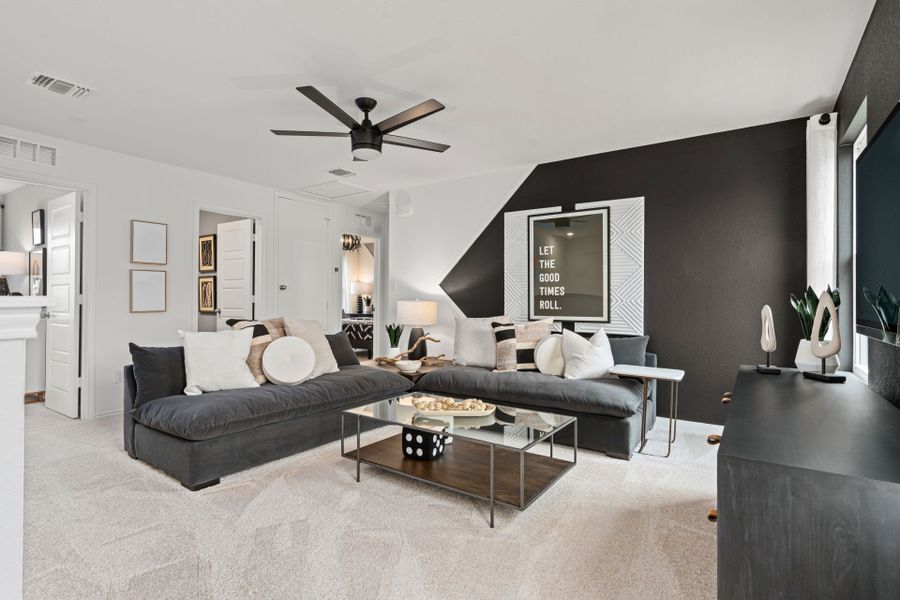 Representative furnished interior of a home built from the Fentress by Centex in Davis Ranch, San Antonio (Image 12).
