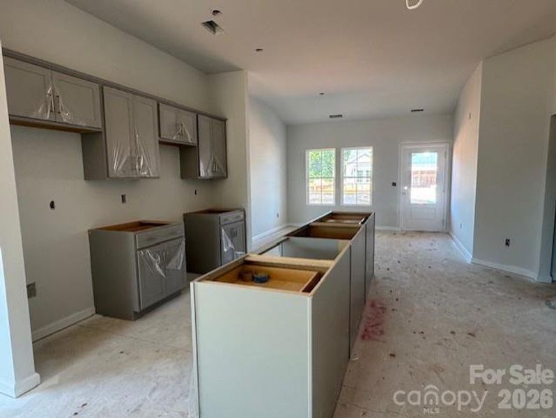 Kitchen eat in area n progress