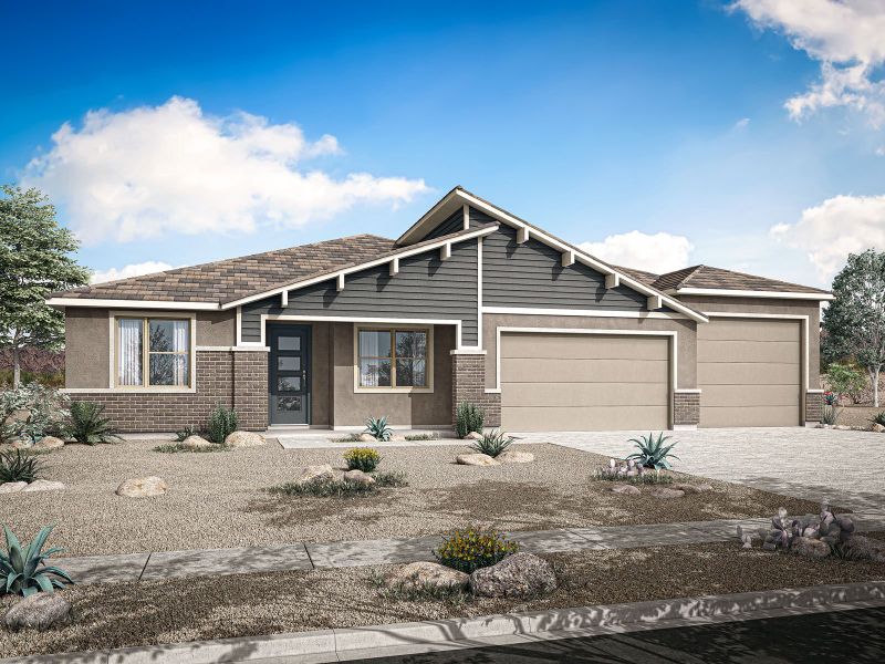 Representative exterior photo of a completed home built from the Orchid by Mattamy Homes in White Tank Vistas, Waddell, AZ (Image 3).