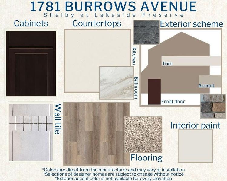 Shelby - Colors for this home