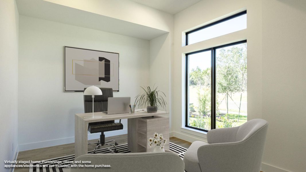 Furnished interior view inside a new home in Parkside On The River 60', Georgetown (Image 7).