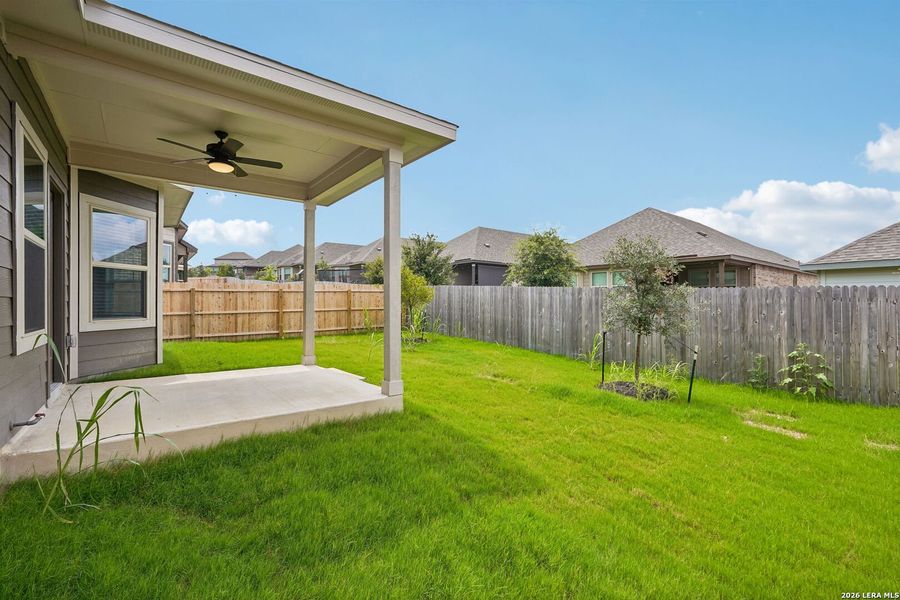 Exterior details and patio area of a home in Arcadia Ridge - Premier Series, San Antonio (Image 3).