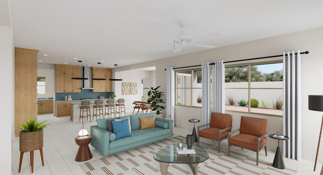 Representative furnished interior of a home built from the Sabino Plan 4506 by Tri Pointe Homes in Waterston Central, Gilbert (Image 5).