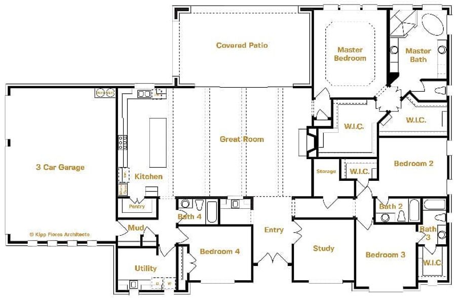 9004 Wimberly Floor Plan | Belle Oaks | Sitterle Homes