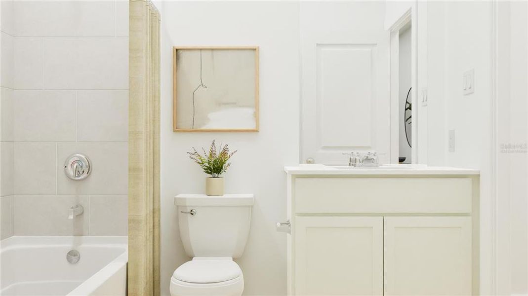 Furnished interior view inside a new home in , Clermont (Image 9).