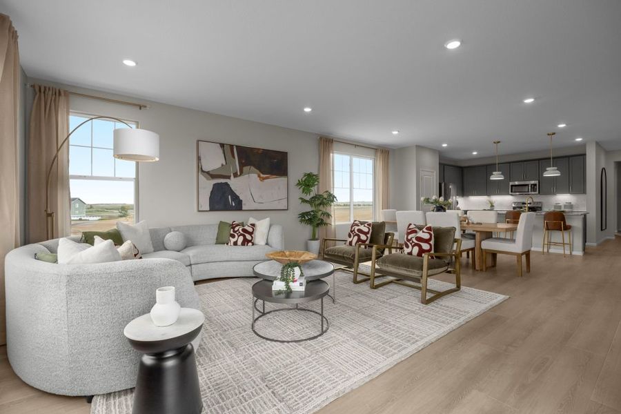 Representative furnished interior of a home built from the Plan 1942 Modeled by KB Home in Murphy Creek Reserve, Aurora (Image 6).