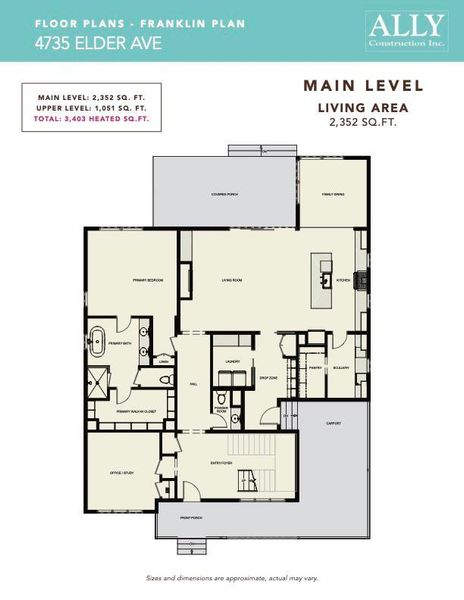 FRANKLIN Main Level Plan
