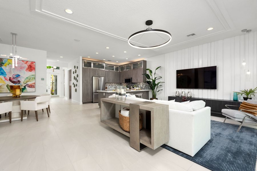 Representative furnished interior of a home built from the Dorado by GL Homes in Apex at Avenir, Palm Beach Gardens (Image 8).