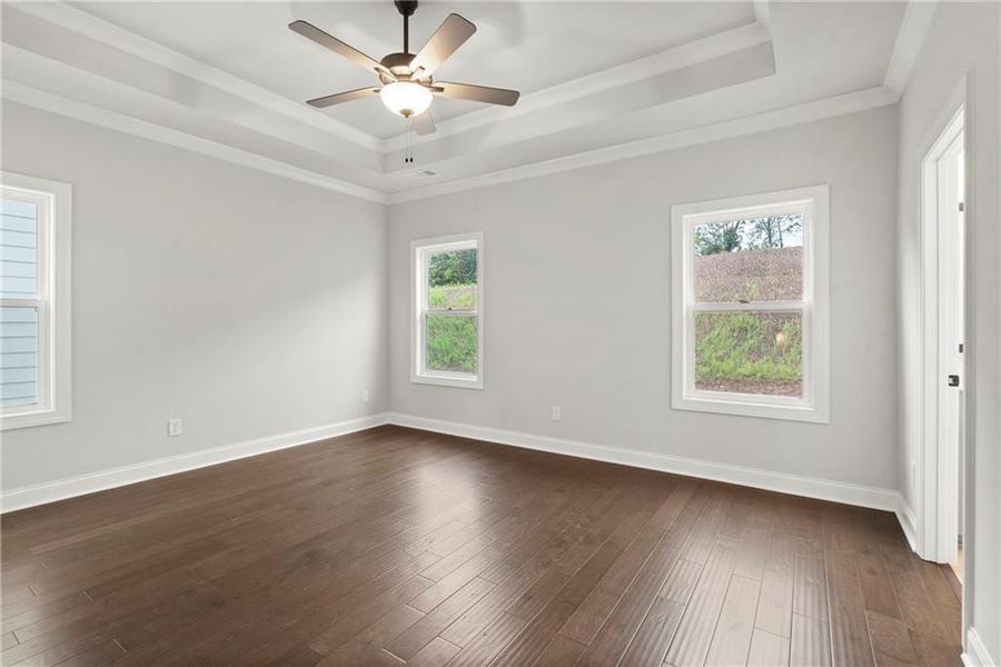 Spacious, unfurnished interior of a new home in Palisades Single Family, Cumming (Image 22). Spacious, unfurnished interior of a new home in Palisades Single Family, Cumming (Image 22).