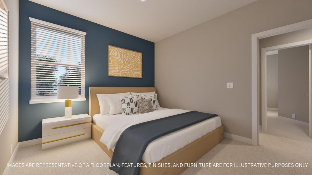 Furnished interior view inside a new home in Emberly  45', Beasley (Image 21).
