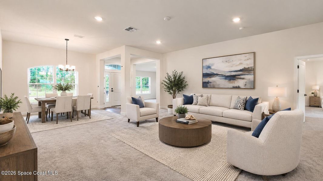 Furnished interior view inside a new home in Palm Bay, Palm Bay (Image 6). Furnished interior view inside a new home in Palm Bay, Palm Bay (Image 6).