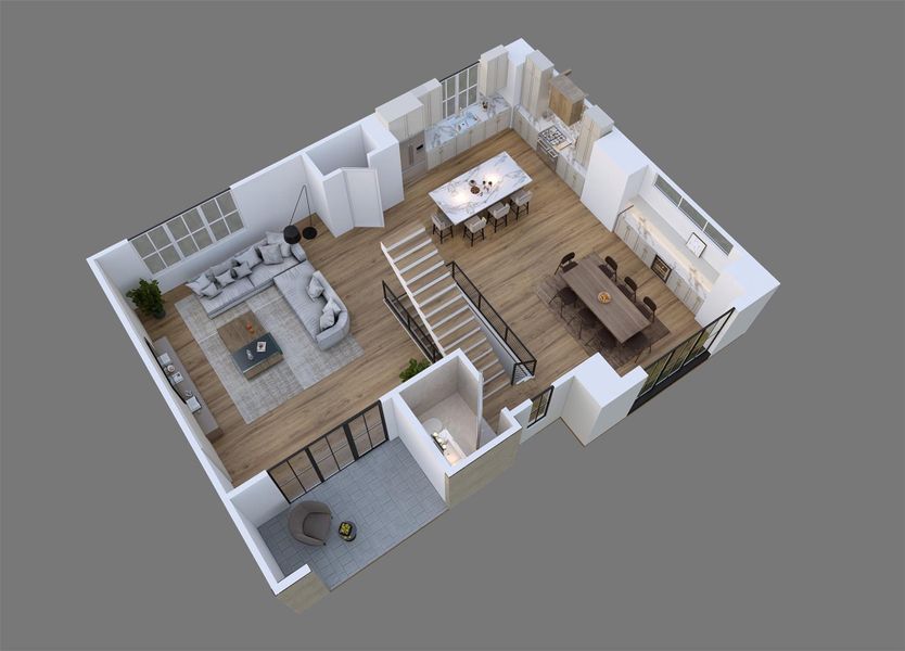 Second Level Floor-Plan Render