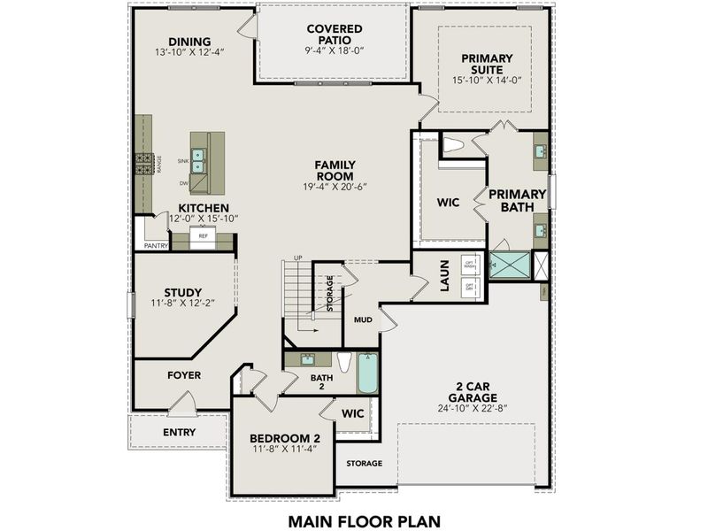 2D floor plan layout for the The Jennings G by Davidson Homes LLC in The Reserve at Potranco Oaks, Castroville, TX (Image 3). 2D floor plan layout for the The Jennings G by Davidson Homes LLC in The Reserve at Potranco Oaks, Castroville, TX (Image 3).