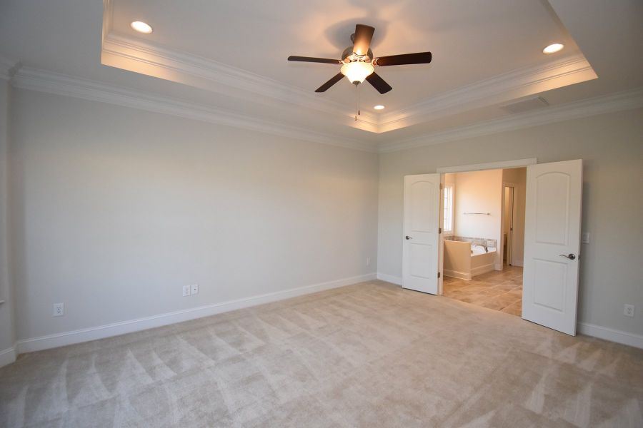 Representative unfurnished interior of a home built from the Cambridge by Keystone Homes NC in Weybridge, Burlington (Image 21).
