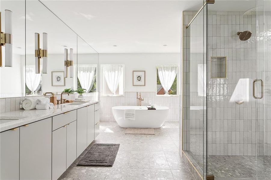 Furnished interior view inside a new home in , Atlanta (Image 17).