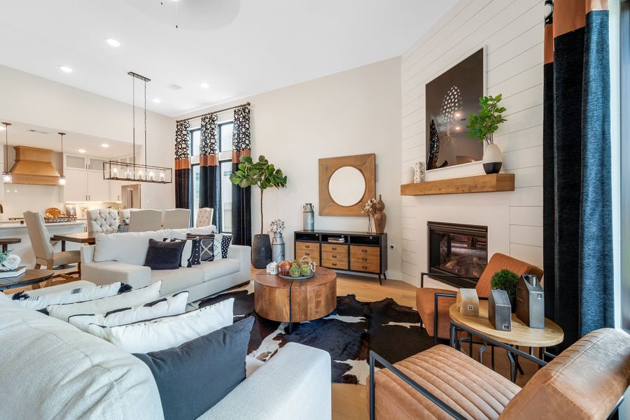Furnished interior view inside a new home in Massey Oaks, Pearland (Image 16).