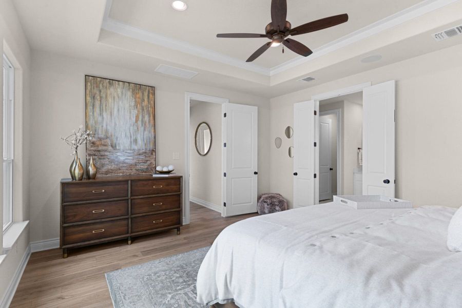 Furnished interior view inside a new home in The Colony- Pine Cove, Bastrop (Image 19).