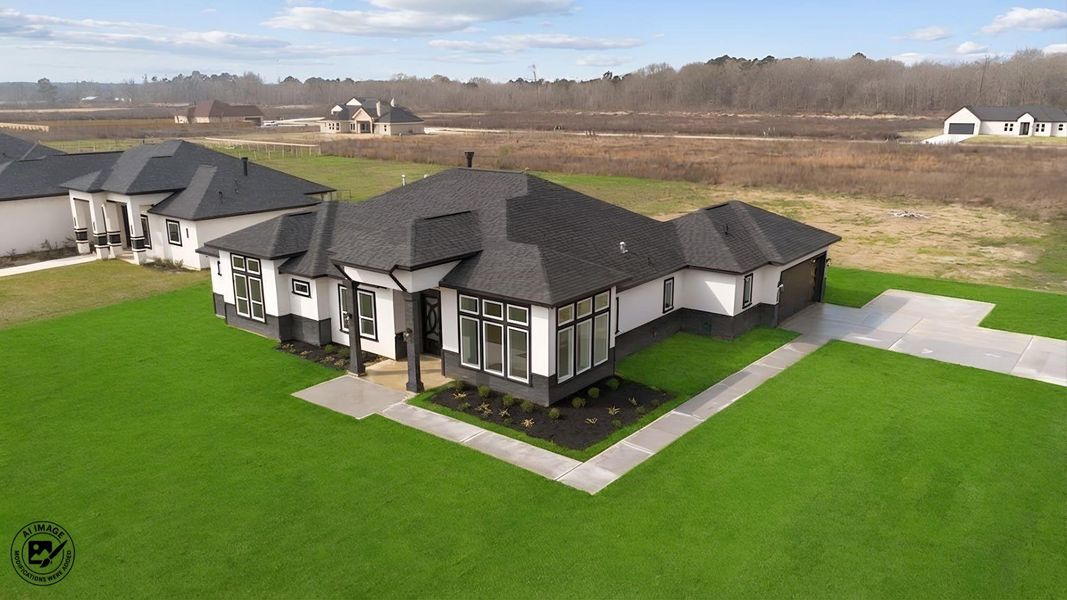 Front exterior of a new home in , Dayton, TX, highlighting curb appeal (Image 28). Front exterior of a new home in , Dayton, TX, highlighting curb appeal (Image 28).