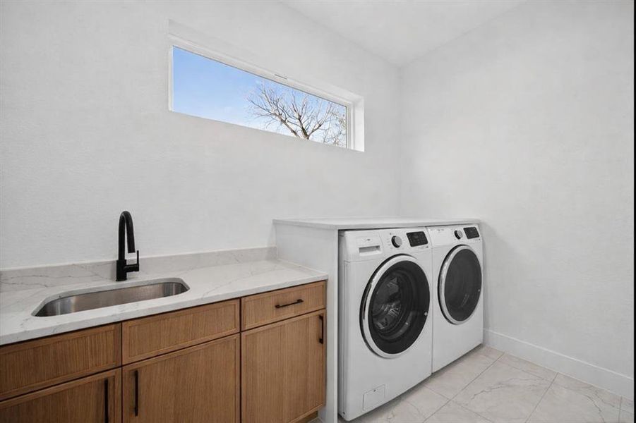 Washer and Dryer Virtually Staged.