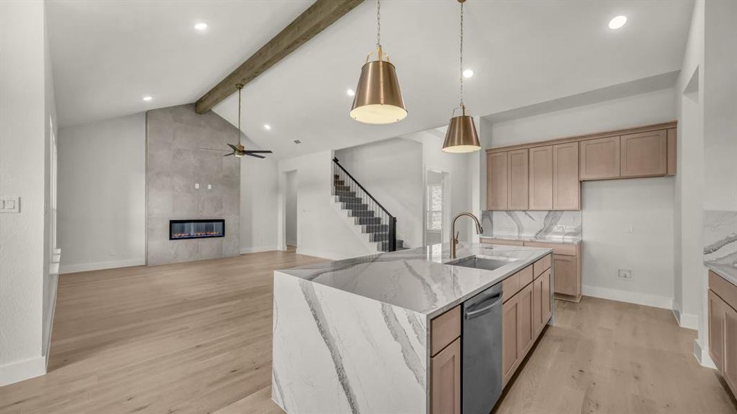 Furnished interior view inside a new home in Woodland Lakes Estates, Weatherford (Image 13).