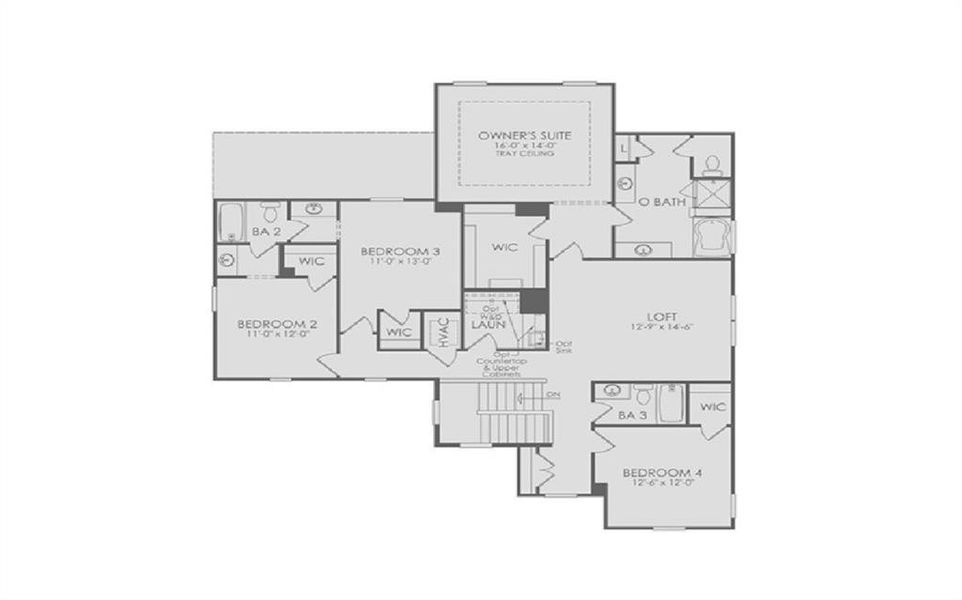 2D floor plan layout of this home in Silverwood, Cumming, GA (Image 3).