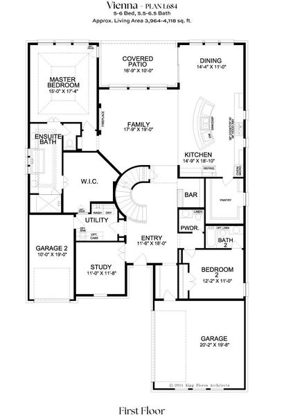 2D floor plan layout for the L684 by Lifestyle Homes in Heritage Series 64s, Frisco, TX (Image 2). 2D floor plan layout for the L684 by Lifestyle Homes in Heritage Series 64s, Frisco, TX (Image 2).