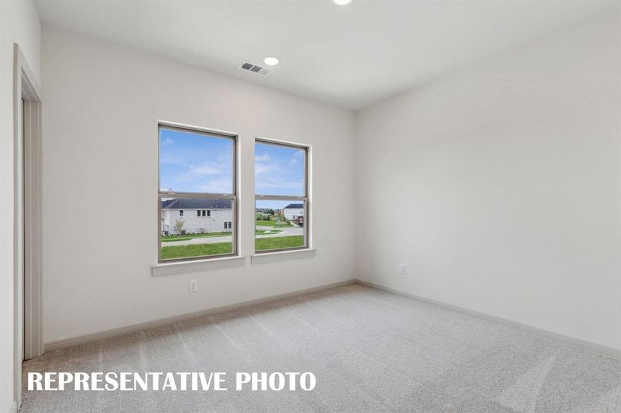 You'll find nicely sized secondary bedrooms in our Giselle floor plan. REPRESENTATIVE PHOTO You'll find nicely sized secondary bedrooms in our Giselle floor plan. REPRESENTATIVE PHOTO