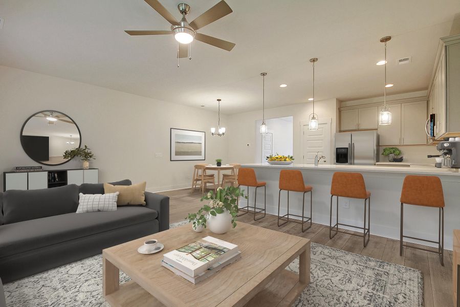 Furnished interior view inside a new home in Tributary At The Park At Rivers Edge, North Charleston (Image 11).