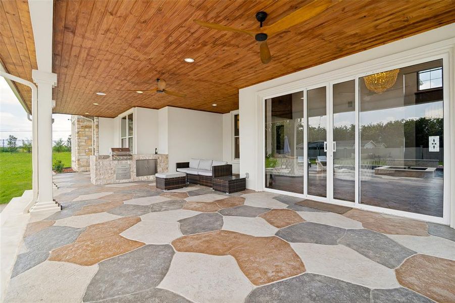 Exterior details and patio area of a home in , McLendon-Chisholm (Image 4).