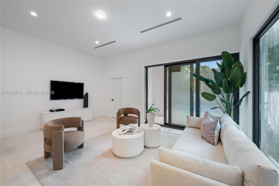 Furnished interior view inside a new home in , Miami (Image 16).