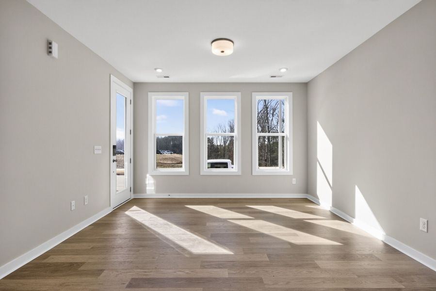 Representative unfurnished interior of a home built from the Lumen A by Homes by Dickerson in Chatham Park, Pittsboro (Image 11).