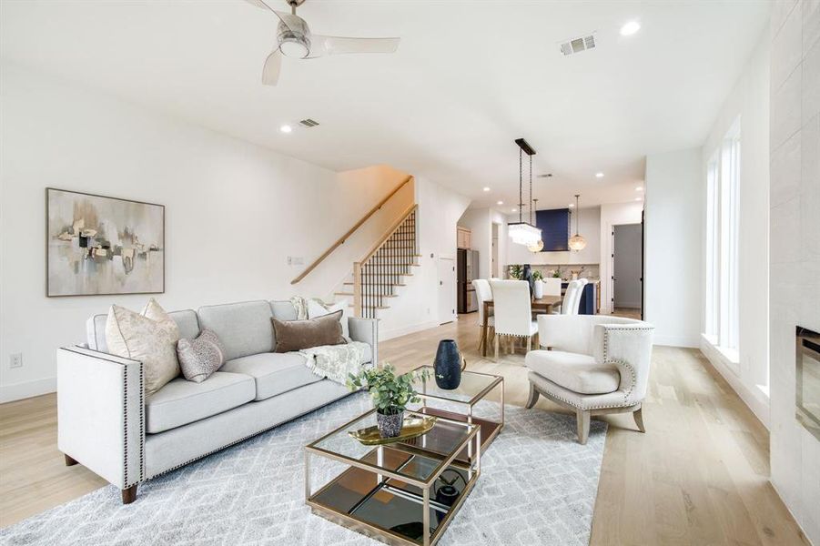 Furnished interior view inside a new home in , Dallas (Image 9).