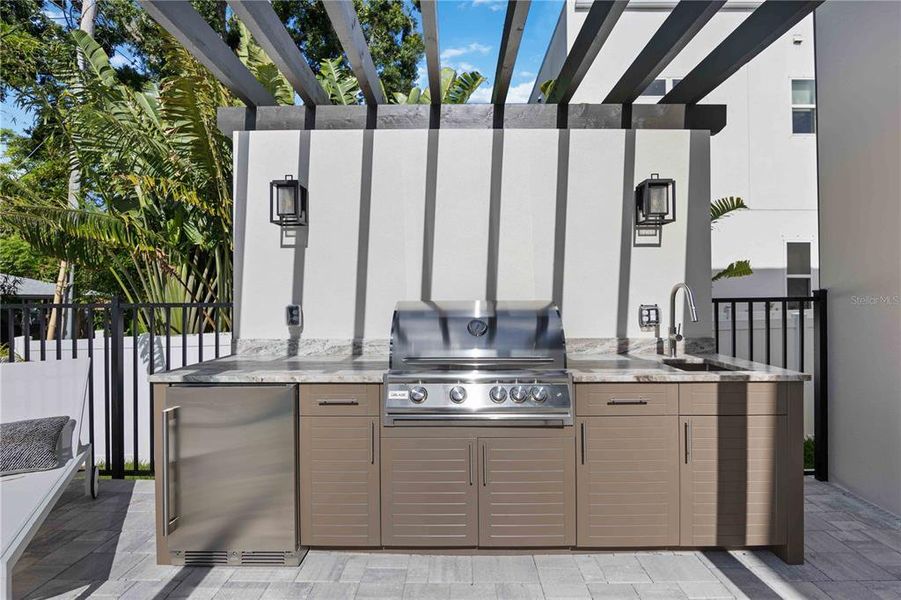 Exterior details and patio area of a home in , Sarasota (Image 34).