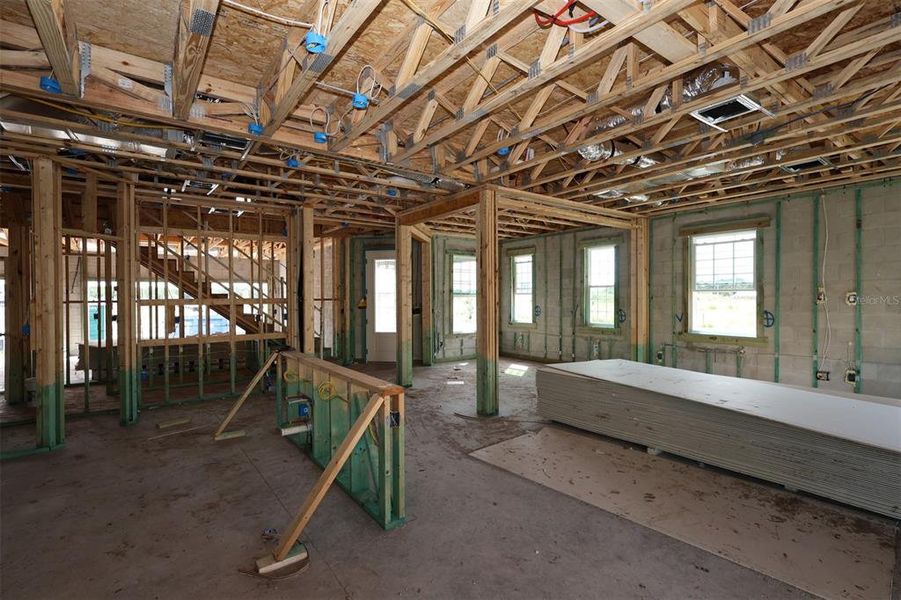 In-progress construction of a new home in Center Lake on the Park, St. Cloud, FL (Image 23).