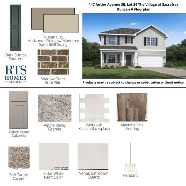 2D floor plan layout of this home in The Village at Sassafras, Allenhurst, GA (Image 3).