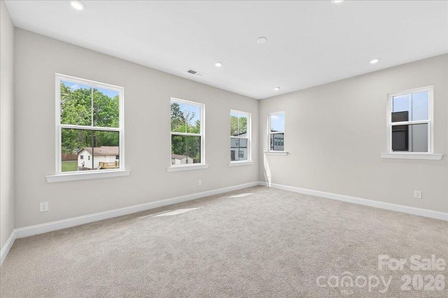 Light filled primary bedroom