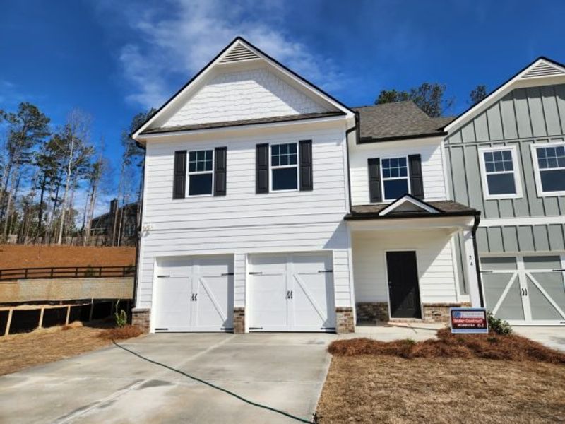 Representative exterior photo of a completed home built from the Boxwood Townhome by Piedmont Residential in The Retreat at Browns Ridge, Newnan, GA (Image 33).