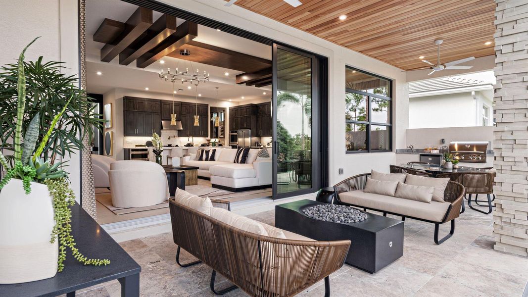 Furnished interior view inside a new home in L'Ambiance at Avenir, Palm Beach Gardens (Image 7). Furnished interior view inside a new home in L'Ambiance at Avenir, Palm Beach Gardens (Image 7).