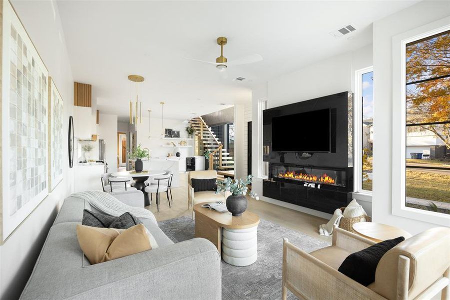 Furnished interior view inside a new home in , Dallas (Image 5).