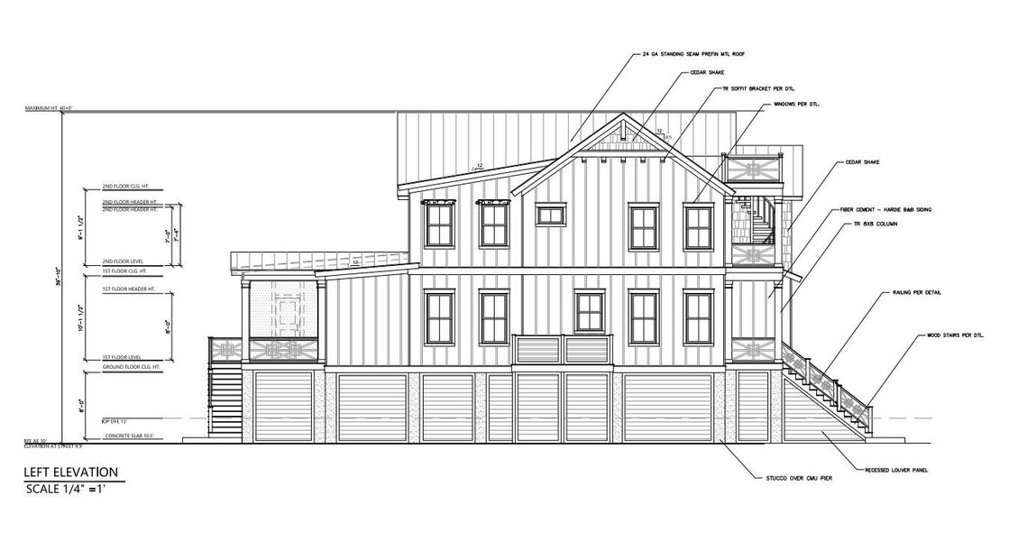 Exterior rendering of this home design in , Isle Of Palms, SC (Image 7).
