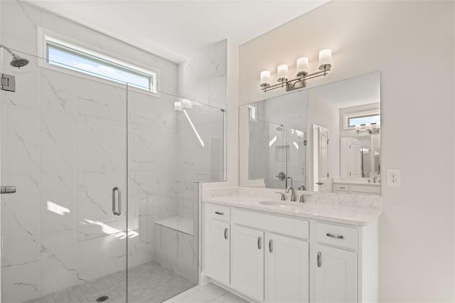 Furnished interior view inside a new home in Soleil Summit Chase, Snellville (Image 32).