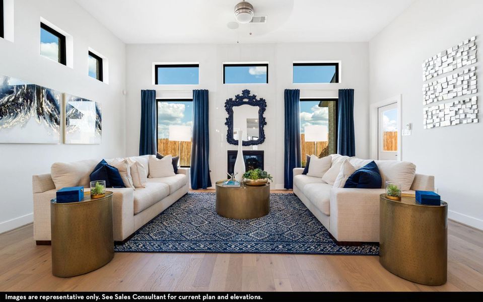 Furnished interior view inside a new home in Sunfield, Buda (Image 18).