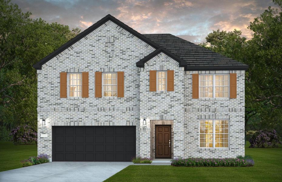 Representative exterior photo of a completed home built from the Caldwell by Pulte Homes in Davis Ranch, San Antonio, TX (Image 21).