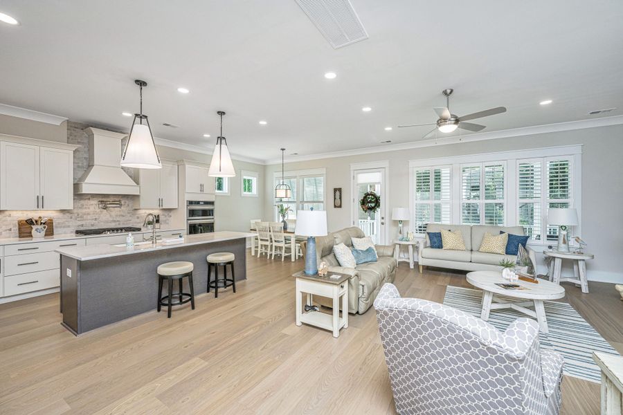 Furnished interior view inside a new home in Overlook at Copahee Sound, Awendaw (Image 19).
