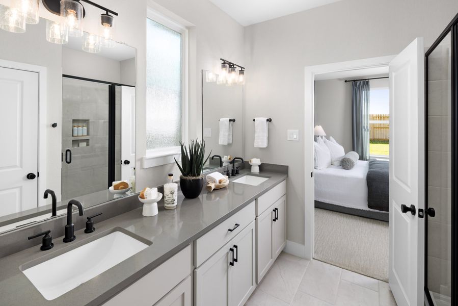 Representative furnished interior of a home built from the Baylee by New Home Co. in The Cottages Collection at Oakberry Trails, Waller (Image 7). Representative furnished interior of a home built from the Baylee by New Home Co. in The Cottages Collection at Oakberry Trails, Waller (Image 7).