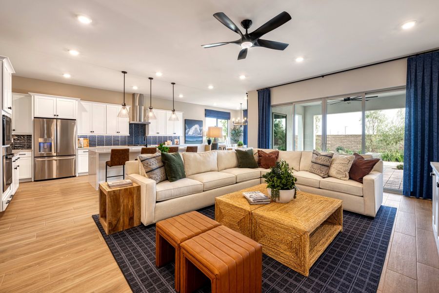 Representative furnished interior of a home built from the Calderwood Plan 4504 by Tri Pointe Homes in Waterston Central, Gilbert (Image 16).